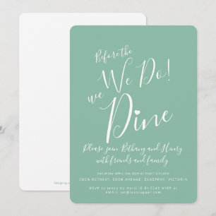 Groen wit repetitief diner voor we een uitnodiging