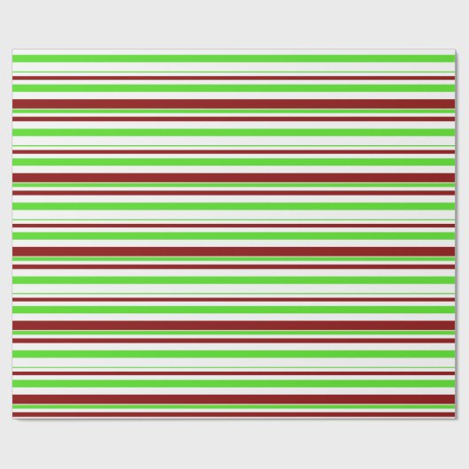Groen, wit, rood kerststijlpatroon cadeaupapier (Vlak)