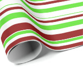 Groen, wit, rood kerststijlpatroon cadeaupapier (Rol Hoek)