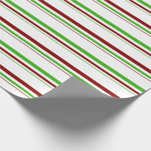 Groen, wit, rood, kerstvormig patroon cadeaupapier