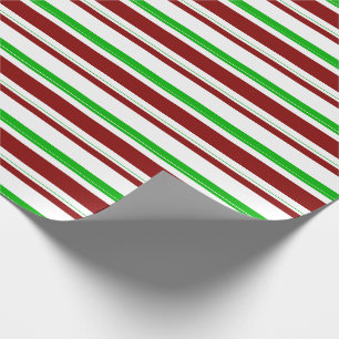 Groen, wit, rood met Kerstmis-Thlein Pattern Cadeaupapier