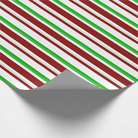 Groen, wit, rood met Kerstmis-Thlein Pattern Cadeaupapier (Hoek)