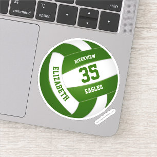 groen wit team kleuren meisjes volleybal sticker