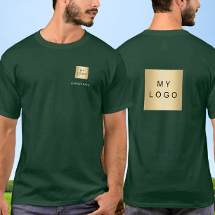 Groen wit teamnaam logo bedrijf t-shirt