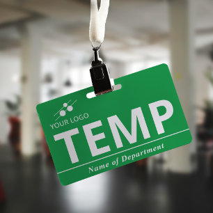 Groen Wit Voeg Je Logo Temp Badge