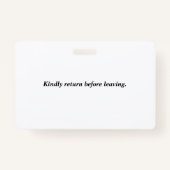 Groen wit Voeg uw Logo temp toe Badge (Achterkant)