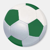 Groen & Wit Voetballen magneet (Voorkant)