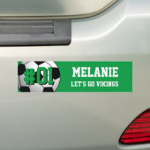 Groen wit voetbalteam bumpersticker (Op auto)