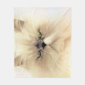 Groen wit, wit, perzisch fleece deken (Voorkant)