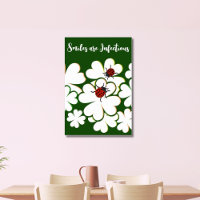 Groen & Witte Blad Lieveheersbeestje Glimlacht is 