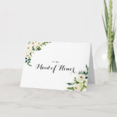 Groen Witte Bloem Bruidsfeest Bedankt (Voorkant)