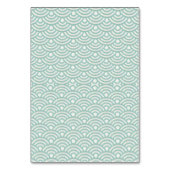 Groen + Witte bruiloft Wave Pattern Place Card Kaart (Achterkant)