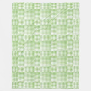 Groen Witte Checker Abstract Patroon Fleece Deken