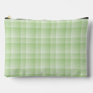 Groen Witte Checker Abstract Patroon Groot Etui