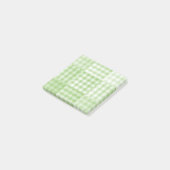 Groen Witte Checker Patchwork Patroon Post-it® Notes (Schuin)