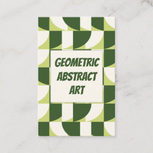 Groen Witte Geometrische Abstracte Visitekaartje