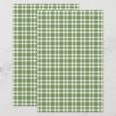 Groen Witte Geruite Patroon Briefpapier (Voorkant / Achterkant)