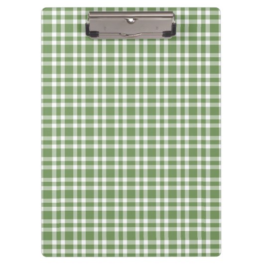 Groen Witte Geruite Patroon Klembord (Voorkant)