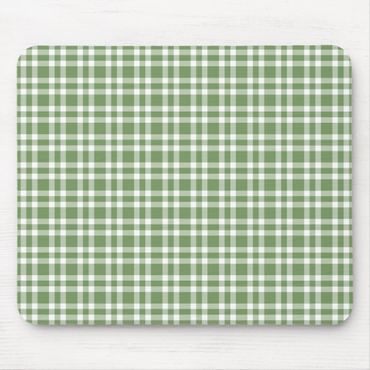 Groen Witte Geruite Patroon Muismat (Voorkant)
