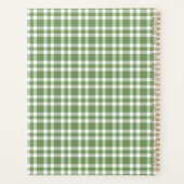 Groen Witte Geruite Patroon Planner (Achterkant)