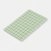 Groen Witte Geruite Patroon Post-it® Notes (Schuin)