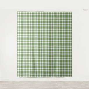 Groen Witte Geruite Patroon Wandkleed