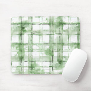 Groen Witte Geruite Strepen Muismat