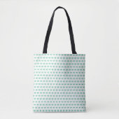Groen-witte gingham boog patroon draagtas (Voorkant)