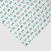 Groen-witte gingham boog patroon tissuepapier (Detail)