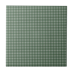 Groen-witte gingham tegeltje