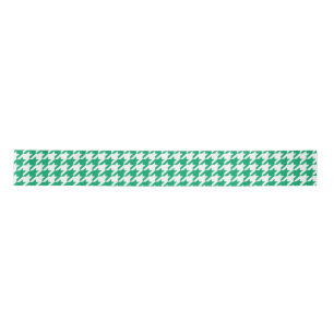 Groen Witte Houndstooth Rutcontrole Lint
