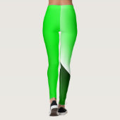 Groen Witte Spiraalgradiënt Leggings (Achterkant)