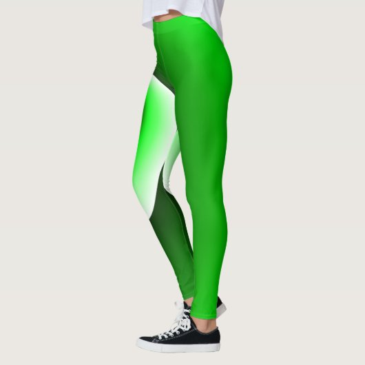 Groen Witte Spiraalgradiënt Leggings (Links)