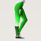 Groen Witte Spiraalgradiënt Leggings (Rechts)