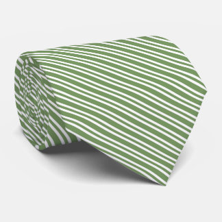 Groen Witte Strepen Patroon Stropdas