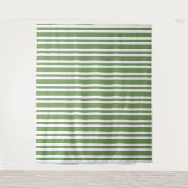 Groen Witte Strepen Patroon Wandkleed
