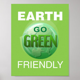 Groen worden Aarde vriendelijk Poster