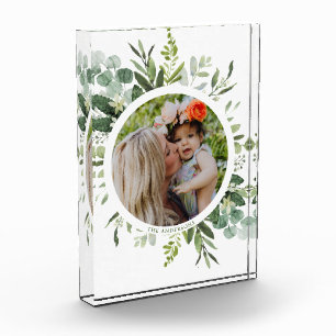 Groen Wreated Custom Text Photo Block Fotoblokken
