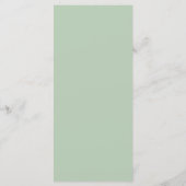 Groen Wreath Monogram Weddenschap Menu (Achterkant)