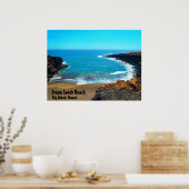 Groen zandstrand groot eiland Hawaii poster (Keuken)