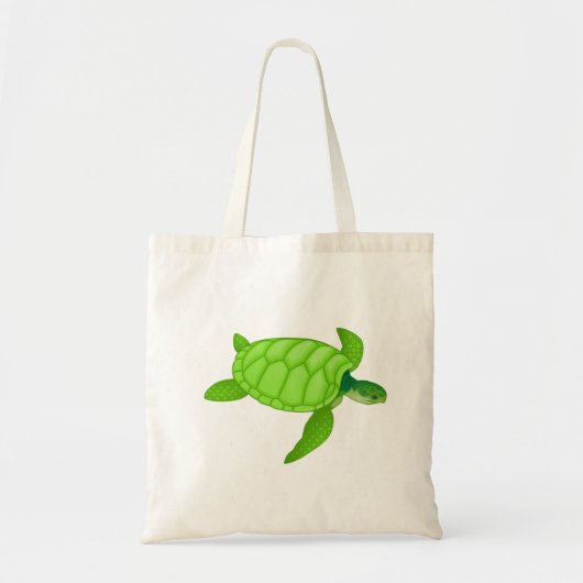 Groen Zee Schildpad Canvas tas (Voorkant)