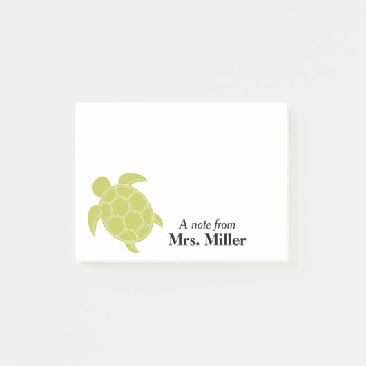 Groen Zee schildpad op maat Post-it® Notes (Voorkant)