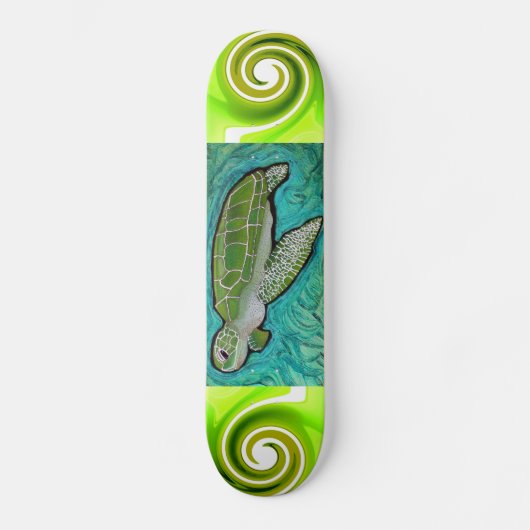 Groen Zee schildpad Skateboard (Voorkant)