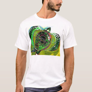 Groen Zee Schroef Abstract Kunstontwerp T-SHIRT Vi