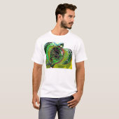Groen Zee Schroef Abstract Kunstontwerp T-SHIRT Vi (Voorkant volledig)