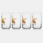 Groen Zee Turtle Monogram Blikvorm Glas (Links)