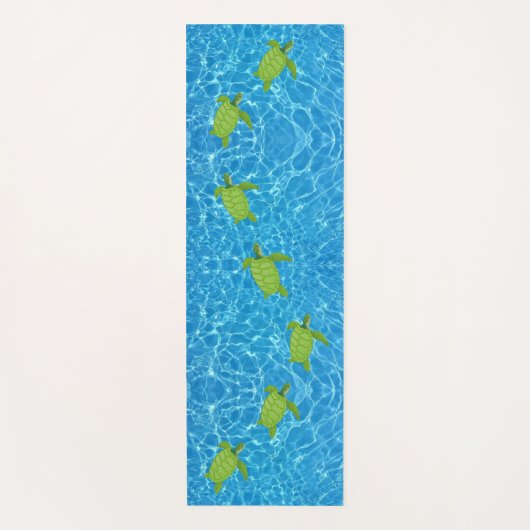 Groen Zee Turtles op Turquoise Zee Water Yoga Mat (Voorkant)