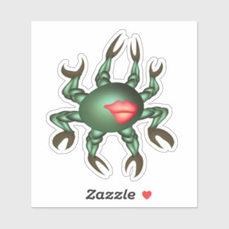 Groen zeedier met veel klauwen sticker