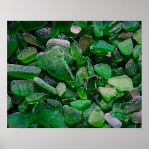 Groen zeeglazen poster