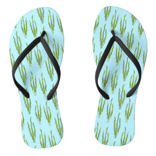 Groen Zeewier Oceaan Planten Natuurliefhebber Blau Teenslippers